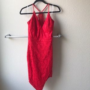 Red lace dress size S